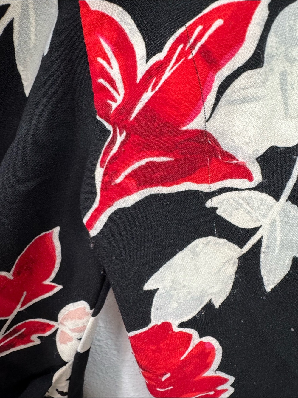 White House Black Market Black Red Cream Floral Sheath Dress - Picture 10 of 11
